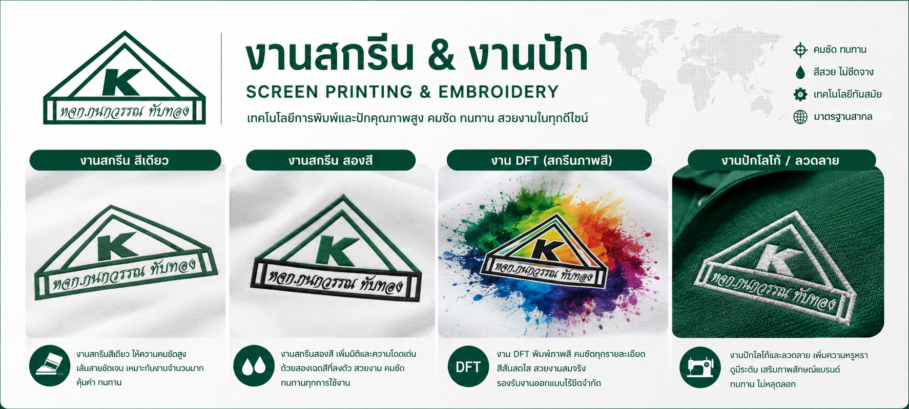 งานสกรีนและงานปัก